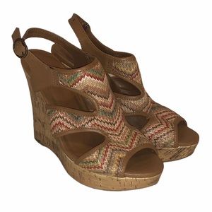 Sbicca Karrie Platform Wedges Sandals Heels Shoes